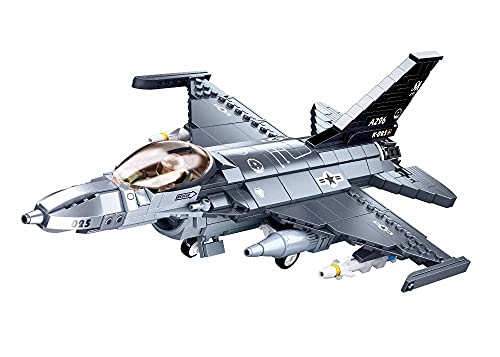 Sluban M38-B0891 Modell Bricks – F-16C Falcon Fighter 521 Stück, Mehrfarbig, one Size von Sluban