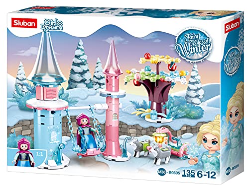 Sluban M38-B0895 Fairy Tales of Winter – Snowfield Swing 135 Stück, Mehrfarbig von Sluban