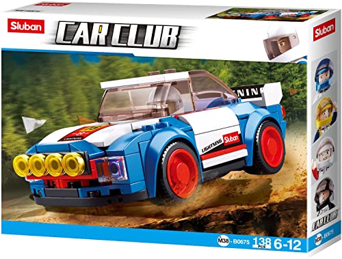 Sluban SL95536, Rallye Auto (156 Teile) [M38-B0675], Spielset, Klemmbausteine, Rennauto, mit Spielfigur, Car Club, Multi Colou von Sluban