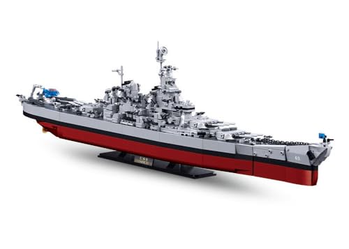 Sluban USS Missouri Kriegsschiff Modellbausatz, 77 cm Lang, Grau-Rot, Militärisches Sammlerstück mit Details, M38-B1291 Sluban USS Missouri Kriegsschiff Modellbausatz, 77 cm Lang, Grau-Rot, Militärisches Sammlerstück mit Details, M38-B1291 von Sluban