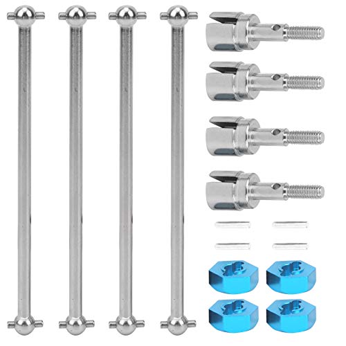 Rc-Antriebswelle, Universal-Antriebswelle 5 mm Radnabenadapter Combiner Fit Upgrade-Ersatzteile für Hsp 94111 94108 1/10 Rc-Auto Hergestellt aus hochwertigen Metallmaterialien (Silber) von Sluffs