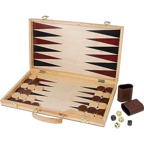 Small Foot Schach und Backgammon Koffer aus Holz, Konzentrationsspiele für Groß und Klein, ab 6 Jahren, 2853 von Small Foot