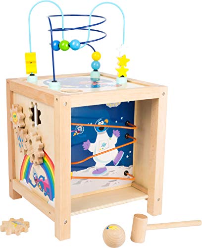 small foot 10974 Sesamstrasse Motorikwürfel aus Holz, 100% FSC-Zertifiziert, für multifunktionalen Spielspaß für Kinder ab 18 Monaten Spielzeug, Mehrfarbig von Small Foot