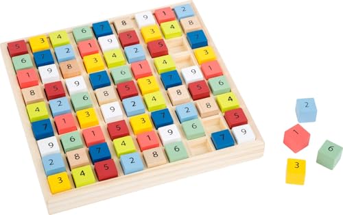 Small Foot Sudoku Educate aus Holz, schult das Zahlenverständnis, Knobelspiel, Lernspiel, ab 6 Jahren, 11164, Mehrfarbig, S von Small Foot