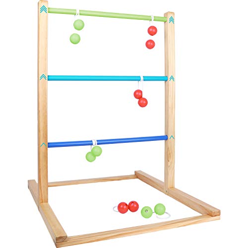 small foot Wurfspiel Leitergolf „Active“ aus Holz, Outdoor-Spiel für Groß und Klein, ab 3 Jahren, 12034 von Small Foot