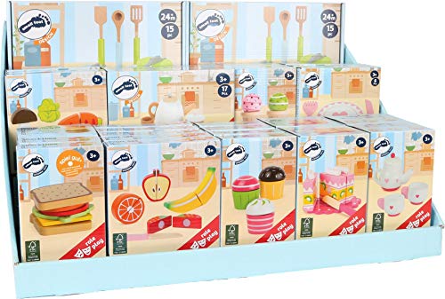 Small Foot 12104 Bandeja modular Menaje de cocina y alimentos Vitrinen für Figuren, bunt von Small Foot