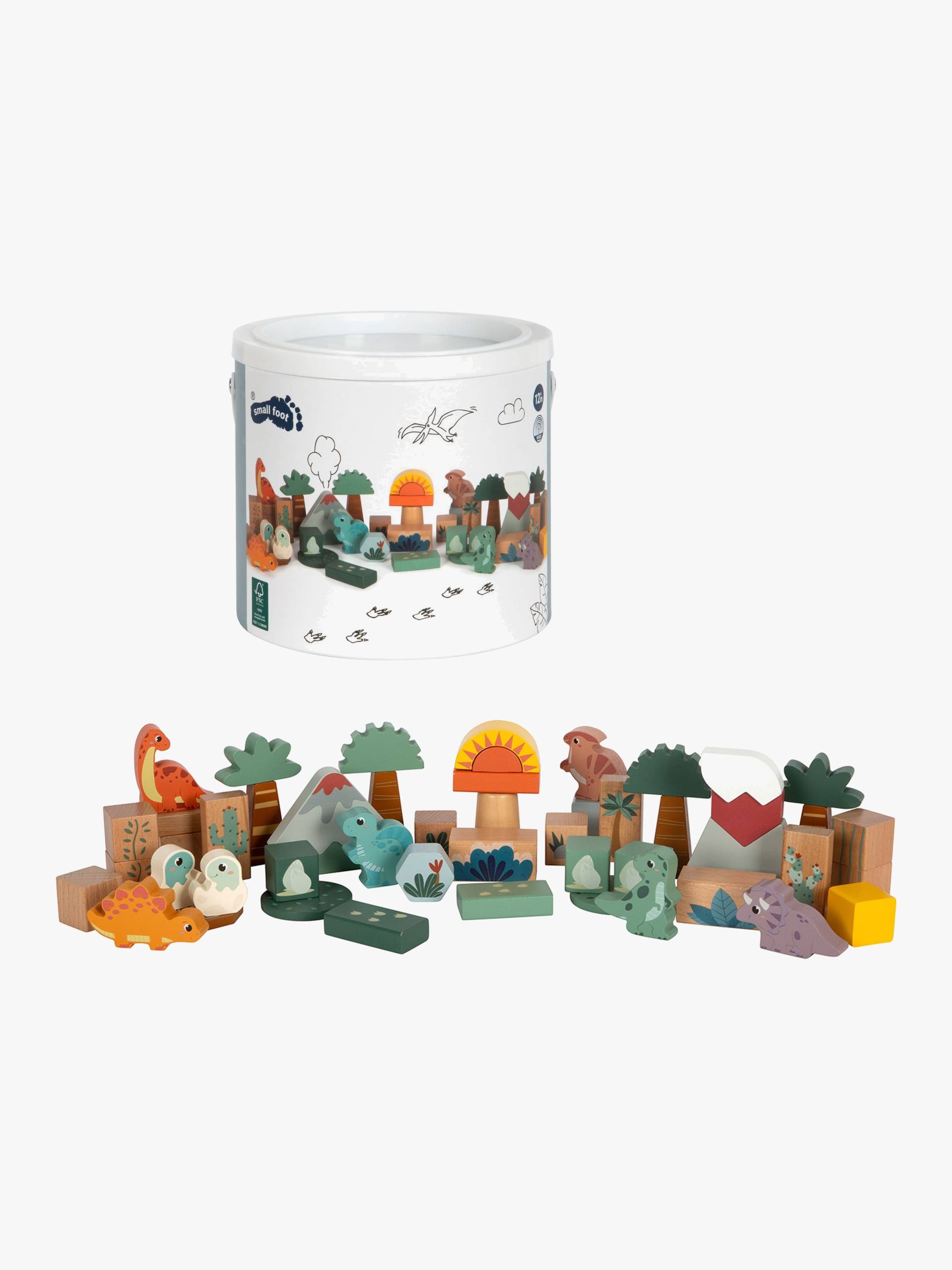 Small Foot Dino Holz-Bauklötze, 50 Teile Small Foot Dino Holz-Bauklötze, 50 Teile von Small Foot
