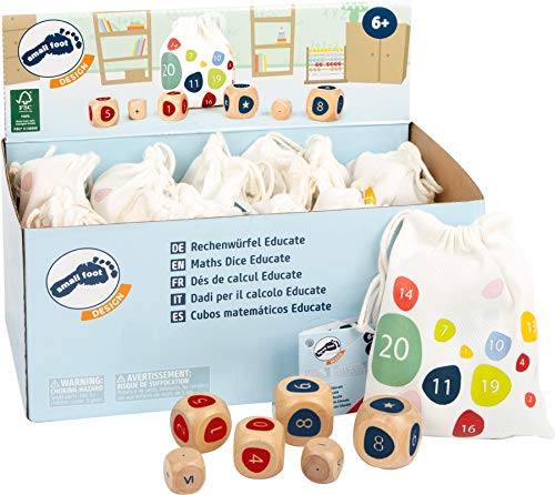 Small Foot Display Rechenwürfel Educate aus Holz, 12 Stück, Lernspielzeug für Mathe-Fans, ab 6 Jahren, 11368 Small Foot Display Rechenwürfel Educate aus Holz, 12 Stück, Lernspielzeug für Mathe-Fans, ab 6 Jahren, 11368 von Small Foot