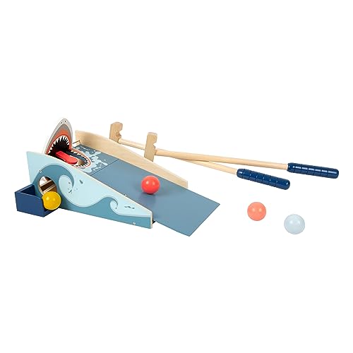 small foot Minigolf "Shark Attack" aus Holz, mit integriertem Schnapp-Mechanismus, ab 3 Jahren, 11588 von Small Foot