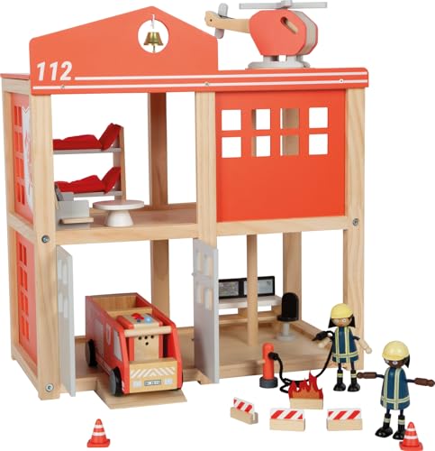 small Foot Große Feuerwache mit Zubehör, detailreiches Holz-Spielset mit Licht & Sound, mit umfangreicher Ausstattung, für Kinder ab 3 Jahren, 12703, 20-TLG small Foot Große Feuerwache mit Zubehör, detailreiches Holz-Spielset mit Licht & Sound, mit umfangreicher Ausstattung, für Kinder ab 3 Jahren, 12703, 20-TLG von Small Foot