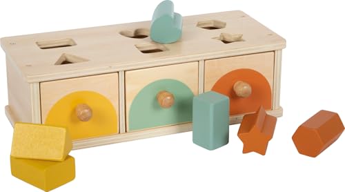 small Foot Montessori Steck-Schubladenbox aus FSC 100%-zertifiziertem Holz, 3 Schubladen mit 6 farbigen Stecksteinen, für Kinder ab 1 Jahr, 12746 small Foot Montessori Steck-Schubladenbox aus FSC 100%-zertifiziertem Holz, 3 Schubladen mit 6 farbigen Stecksteinen, für Kinder ab 1 Jahr, 12746 von Small Foot
