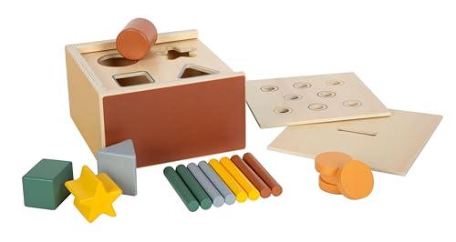 small Foot Montessori Steckspiel aus FSC 100%-zertifiziertem Holz, Lernspielzeug mit 3 Einsätzen, Münzen, Stäbe und Bauklötze, Motorikspielzeug für Kinder ab 1 Jahr, 12743 small Foot Montessori Steckspiel aus FSC 100%-zertifiziertem Holz, Lernspielzeug mit 3 Einsätzen, Münzen, Stäbe und Bauklötze, Motorikspielzeug für Kinder ab 1 Jahr, 12743 von Small Foot