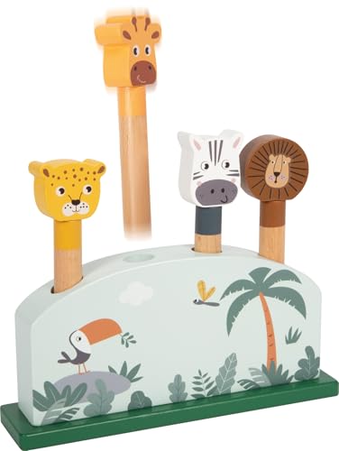 small Foot Steckspiel hüpfende Tiere „Safari“, mit 4 Tierfiguren zum Hochspringen, Motorikspielzeug für Kinder ab 3 Jahre, 12758 small Foot Steckspiel hüpfende Tiere „Safari“, mit 4 Tierfiguren zum Hochspringen, Motorikspielzeug für Kinder ab 3 Jahre, 12758 von Small Foot