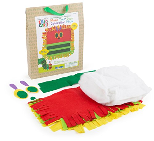 small foot 10665 Die kleine Raupe Nimmersatt Bastelset buntes Kissen, inkl. Kissenbezug, Filzaugen und Füllmaterial, in praktischer Tragetasche, fördert die Kreativität, 0 von Small Foot