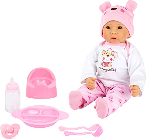 small foot Babypuppe Mädchen mit Zubehör, Puppe mit Weichkörper, für Kinder ab 2 Jahren, 11522 von Small Foot