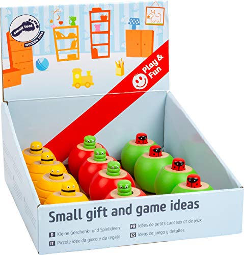 small foot 11570 Display Steh-Auf Insekten mit Sound aus Holz, Biene, Raupe und Marienkäfer als Mitbringsel für Kinder Spielzeug von Small Foot