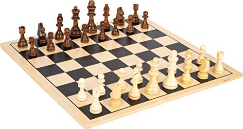 small foot Schach und Dame XL aus Holz, für 2 Spieler, 2 Gesellschaftsspiele, extra groß, ab 6 Jahren, 11784 von Small Foot
