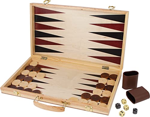 Small Foot Schach und Backgammon Koffer aus Holz, Konzentrationsspiele für Groß und Klein, ab 6 Jahren, 2853 von Small Foot