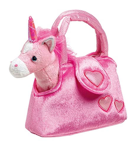 small foot Einhorn „Fina“ in Pinker Tasche, Kuscheltier-Accessoire aus Plüsch für Kinder, ab 3 Jahren, 4146 Plüschtier, ca. 21 x 7 x 16 cm von Small Foot