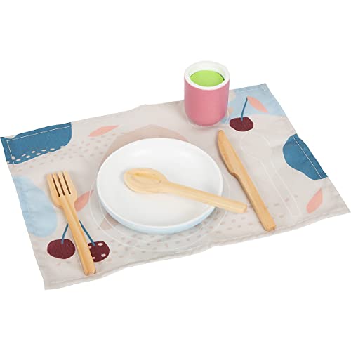 small foot Geschirr-Set "tasty" aus Holz, Rollenspielzeug für Kinder, Zubehör für die Spielküche, ab 3 Jahren, 12245 von Small Foot