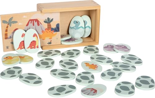 small foot Memo „Dino“, Merk- und Gedächtnisspiel aus FSC 100%-zertifiziertem Holz, für Kinder ab 2 Jahren, 12616 von Small Foot