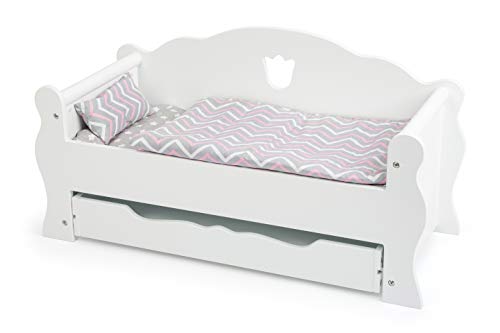 small foot Puppentagesbett aus Holz, inkl. Matratze, bunter Decke und Kissen, mit Schublade, ab 3 Jahren, 12024 small foot Puppentagesbett aus Holz, inkl. Matratze, bunter Decke und Kissen, mit Schublade, ab 3 Jahren, 12024 von Small Foot