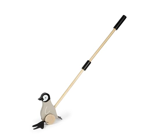 small foot Schiebetier Pinguin, Lauflernspielzeug aus FSC 100%-zertifiziertem Holz, Schiebespielzeug mit watschelnden Füßen, für Kinder ab 18 Monaten, 12494 von Small Foot