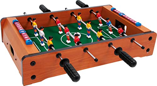 small foot Tisch-Fußball aus Holz, kann auf jeder Tischplatte platziert werden, ideal zum Mitnehmen, 6707, Orange von Small Foot