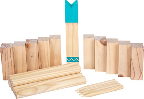 small foot Wikingerspiel Kubb kompakt "Active" aus Holz, beliebtes Outdoor-Wurfspiel für die ganze Familie, 12401 von Small Foot