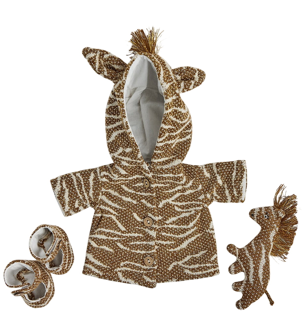 Smallstuff Puppenkleidung m. Kuscheltier - Zebra - Braun/Gold - Smallstuff - One Size - Puppenkleidung Smallstuff Puppenkleidung m. Kuscheltier - Zebra - Braun/Gold - Smallstuff - One Size - Puppenkleidung von Smallstuff
