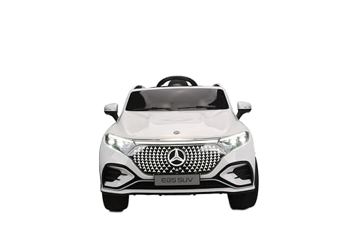 Smart BeBe Kinder Elektroauto Mercedes Benz EQS SUV mit 12V Batterie Bluetooth Fernsteuerung LED Lichter MP3 Player 3-6 Jahre (Schwarz) von Smart BeBe