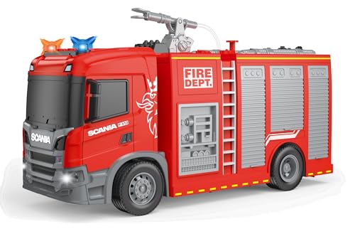 Smart BeBe Scania Feuerwehrauto mit Wassersparende Funktion Lichter und Geräusche Friktions Spielzeug für Kinder von Smart BeBe