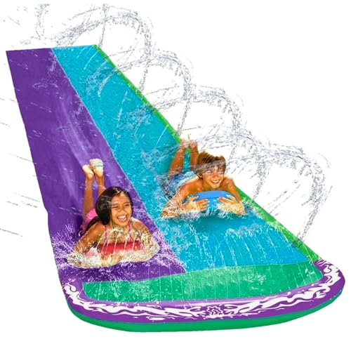 Smart-Planet Doppel Wasserrutsche XXL für Kinder extra stabil - 482cm x 145cm - Garten Wasserbahn mit Sprengler und Schlauchanschluss Smart-Planet Doppel Wasserrutsche XXL für Kinder extra stabil - 482cm x 145cm - Garten Wasserbahn mit Sprengler und Schlauchanschluss von Smart-Planet