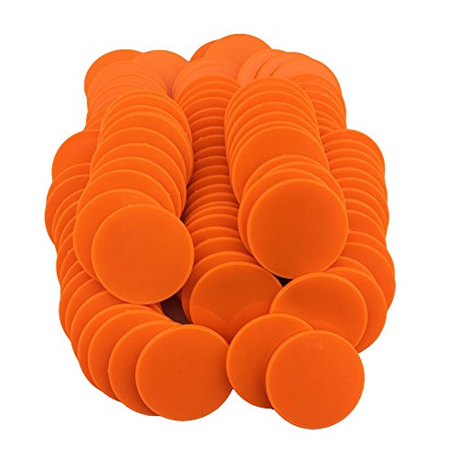 Smartdealspro 100 blickdichte Pokerchips aus Kunststoff 40mm mit Aufbewahrungsbox (Orange) von SmartDealsPro