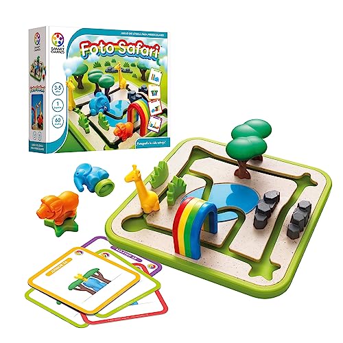 SmartGames - Foto Safari | Kinderspiele | Kinderpuzzle | Lernspiele Kinder 3 Jahre | Spiele Kinder 3 Jahre oder älter | Geschenk für Kinder 3 Jahre oder älter von SmartGames