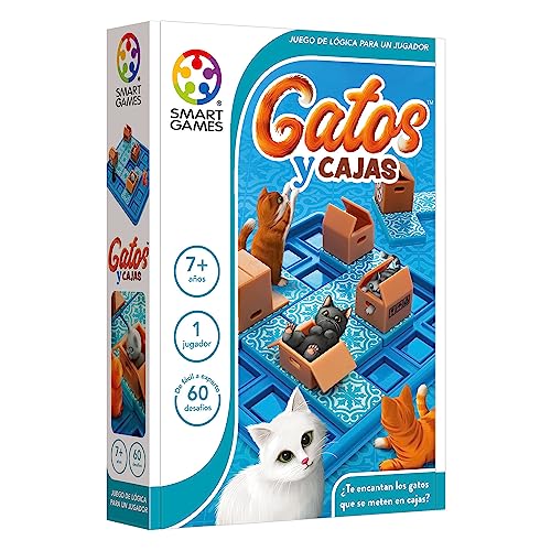 SmartGames – Katzen und Boxen | Reise-Brettspiele | Puzzle | Spielzeug 60 Herausforderungen | für Kinder von 7 Jahren von SmartGames