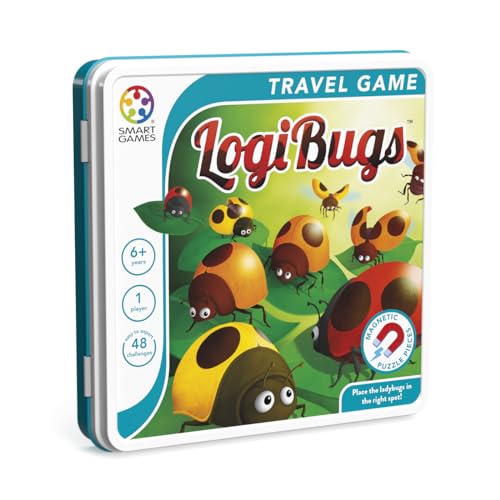 SmartGames - Logibugs, Magnetic Puzzle Game in Tin with 48 Challenges, Ages 6+ von SmartGames