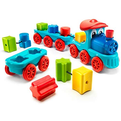 SmartGames SG040ES EL Tren de Las Formas Der Zug der Formen-Smart Games, Lernspiel, Holzspiele für Vorschule, Spielzeug, Kinderpuzzle, Geschenk für Kinder, Puzzle Autos, bunt, 48 Retos von SmartGames