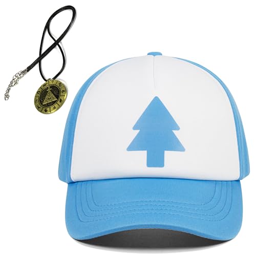 Dipper Hat Falls Pines Trucker Hut, Schwerkraft-Kostüm, Cosplay, Merch für Männer und Frauen, 05.Blau-3, Einheitsgröße von Smatutor