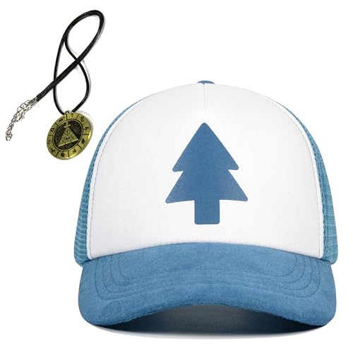 Dipper Hat Falls Pines Trucker Hut, Schwerkraft-Kostüm, Cosplay, Merch für Männer und Frauen, 06. Blau-2, Einheitsgröße von Smatutor