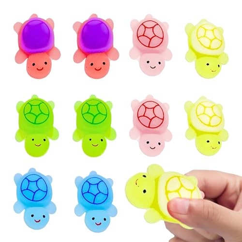 Squeeze Spielzeug, Smavles 10 Stück Stressbällei Tiere, Stress Squeeze Spielzeug, Squeeze Toy, Squeeze Ball, Anti Stress Spielzeug für Erwachsene und Kinder(Kleine Schildkröte) von Smavles