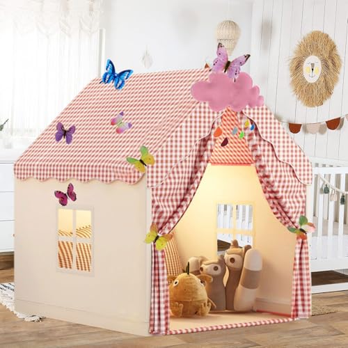 Kinderzelt, Kinder Spielhaus Indoor, Kinder Bettzelt, Kinderspielzelt, Prinzessin Zelt mit Fenstern,Schmetterlingsdeko,Wolkenanhänger,Kinderspielhaus,Spielzelt für Jungen Mädchen 3-12 Jahre (pk) Kinderzelt, Kinder Spielhaus Indoor, Kinder Bettzelt, Kinderspielzelt, Prinzessin Zelt mit Fenstern,Schmetterlingsdeko,Wolkenanhänger,Kinderspielhaus,Spielzelt für Jungen Mädchen 3-12 Jahre (pk) von Smgbway