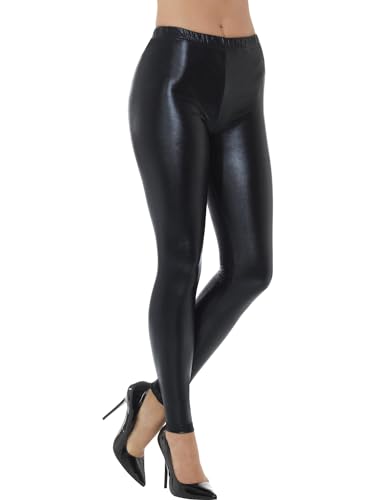 Smiffys 80er-Jahre Metallic Disko-Leggings, Schwarz von Smiffys