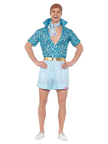 Smiffys Barbie, Safari-Ken Kostüm, Blau, mit Hemd, Shorts, Krawatte & Latex-Perücke von Smiffys