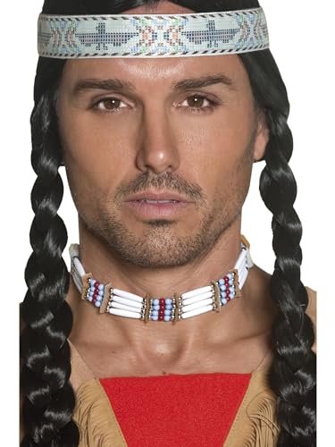 Smiffys Indianer-Halsband von amerikanischen Ureinwohnnern inspiriert, weiß von Smiffys