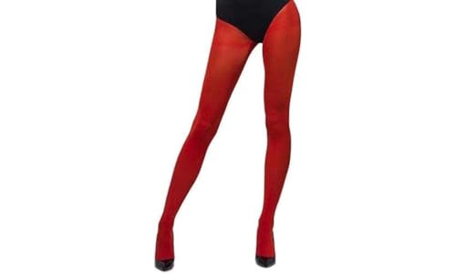 Opaque Tights - Red von Smiffys