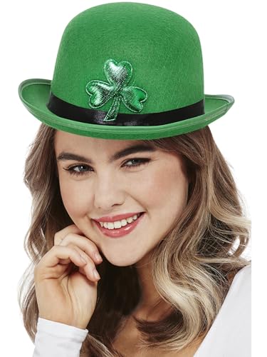 Smiffys St. Patrick's Day Melone aus Filz, Kleeblatt-Motiv von Smiffys