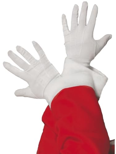 Smiffys Weihnachtsmannhandschuhe, Weiß von Smiffys