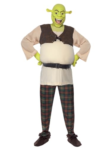 Shrek Kostüm enthält Oberteil Hose Hände und Maske, Large von Smiffys