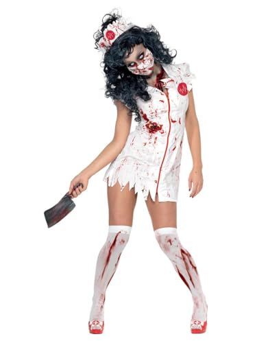 Halloween! Smiffys Zombiekostüm Krankenschwester, mit Kleid, Maske und Kopfteil von Smiffys